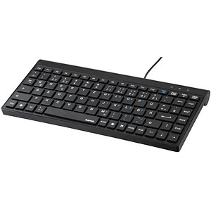 HAMA Slimline Mini-Keyboard SL720 - Tastatur - USB - Deutsch - Schwarz