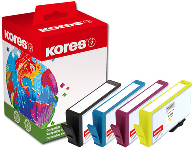 KORES Multi-Pack Tinte für hp OfficeJet 6000/7000 kompatibel zu OEM-Nr. CD975AE