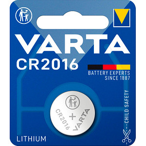 VARTA Batterie Varta Knopfzelle CR2016 3V 90mAh