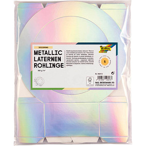 folia Metallic-Laternen-Zuschnitt, 350 g/qm, silber