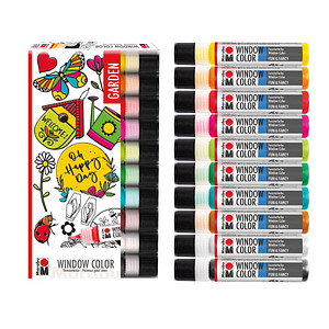 Marabu Window Color Set "Garden", 10 x 25 ml