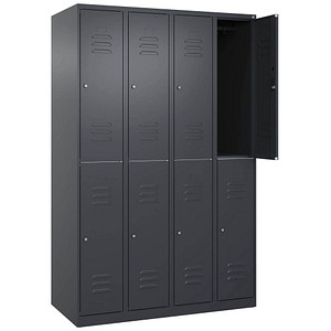 CP Spind Classic Plus anthrazitgrau 080300-40-S10017, 8 Schließfächer 120,0 x 50,0 x 185,0 cm