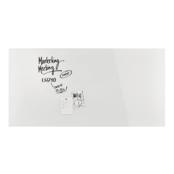 Design-Glasboards, magnetisch 2000x1000 mm, brillant-weiß