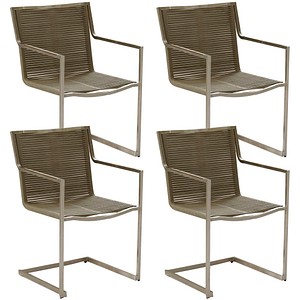 4 Garden Pleasure Gartenstühle Sienna grau