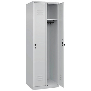 CP Spind Classic Plus lichtgrau 080000-20-S10000, 2 Schließfächer 60,0 x 50,0 x 185,0 cm