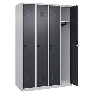 CP Spind Classic Plus anthrazitgrau, lichtgrau 080000-40-S10007, 4 Schließfächer 120,0 x 50,0 x 185,0 cm