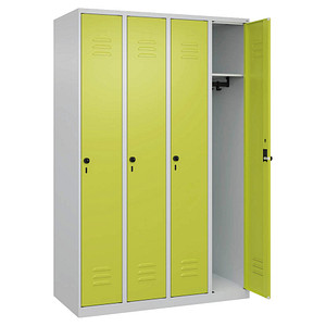 CP Spind Classic Plus clowngrün, lichtgrau 080000-40-S10009, 4 Schließfächer 120,0 x 50,0 x 185,0 cm