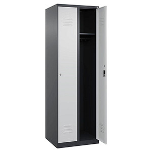 CP Spind Classic Plus anthrazitgrau, lichtgrau 080000-20-S10024, 2 Schließfächer 60,0 x 50,0 x 185,0 cm