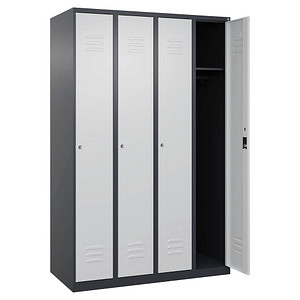 CP Spind Classic Plus anthrazitgrau, lichtgrau 080000-40-S10028, 4 Schließfächer 120,0 x 50,0 x 185,0 cm