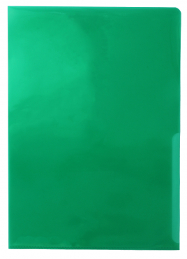 Sichthüllen / Aktenhüllen / Dokumentenhüllen A4, 160my, aus PP, mit Daumenaussparung, oben und seitlich offen, Farbe: transparent grün glatt - 100 Stück
