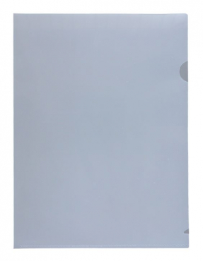 Sichthüllen / Aktenhüllen / Dokumentenhüllen A4, 180-200my, aus PP, mit Daumenaussparung, oben und seitlich offen, Farbe: transparent farblos (milchig) - 10 Stück