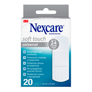 Nexcare™ Pflaster Soft Touch Universal N0520NS-1N weiß 2,5 x 7,2 cm, 20 St.
