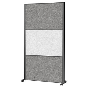 MAUL Stellwandsystem MAULconnecto, Rollen, 3x Akustik grau