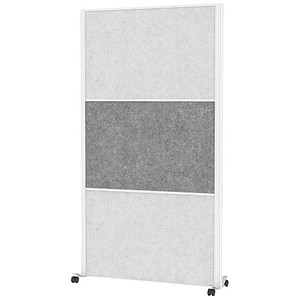 MAUL Stellwandsystem MAULconnecto, Rollen, 3x Akustik grau
