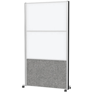 MAUL Stellwandsystem MAULconnecto, 1x Akustik/2x Whiteboard