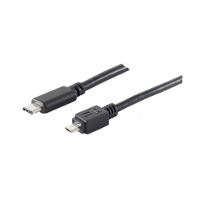 S-CONN 77145-1.8 1.8m USB C Micro-USB B Männlich Männlich Schwarz USB Kabel (77