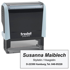 trodat Textstempel, individualisierbar printy 4913 selbstfärbend schwarz