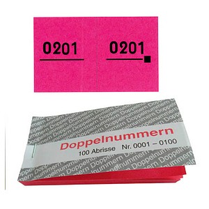 5 WOLF & APPENZELLER Doppelnummernblöcke 0001-0100, 0101-0200, 0201-0300, 0301-0400, 0401-0500