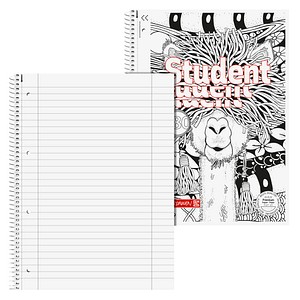 BRUNNEN Collegeblock ZENart Lineatur 27 liniert DIN A4 Innen- und Außenrand