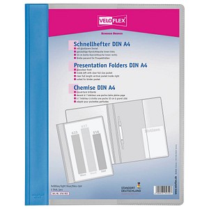 VELOFLEX Schnellhefter VELOFORM® Kunststoff hellblau DIN A4 überbreit