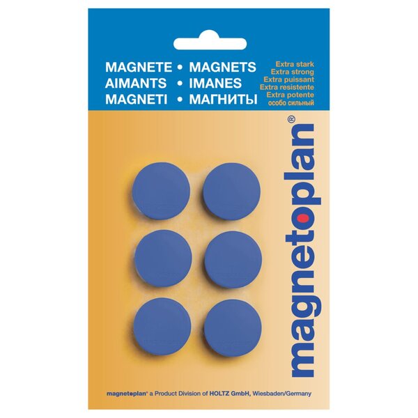 Magnete Discofix Hobby geblistert Dunkelblau, 25 mm 6 Stück