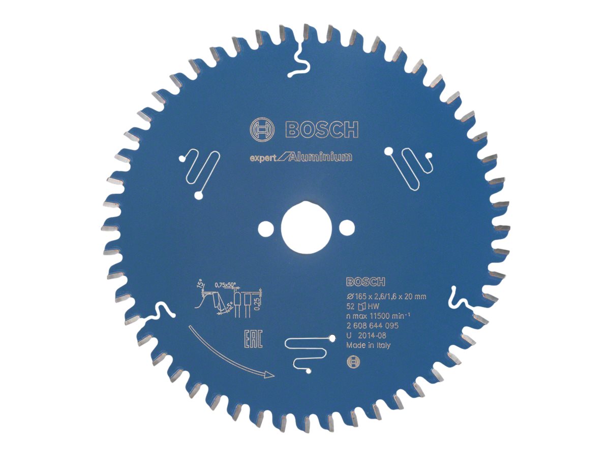 BOSCH Kreissägeblatt 165 x 20 x 1.6 mm Zähneanzahl: 52 Bosch Accessories Expert