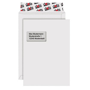 dots Versandtaschen DIN C4 mit Fenster weiß 100 St.
