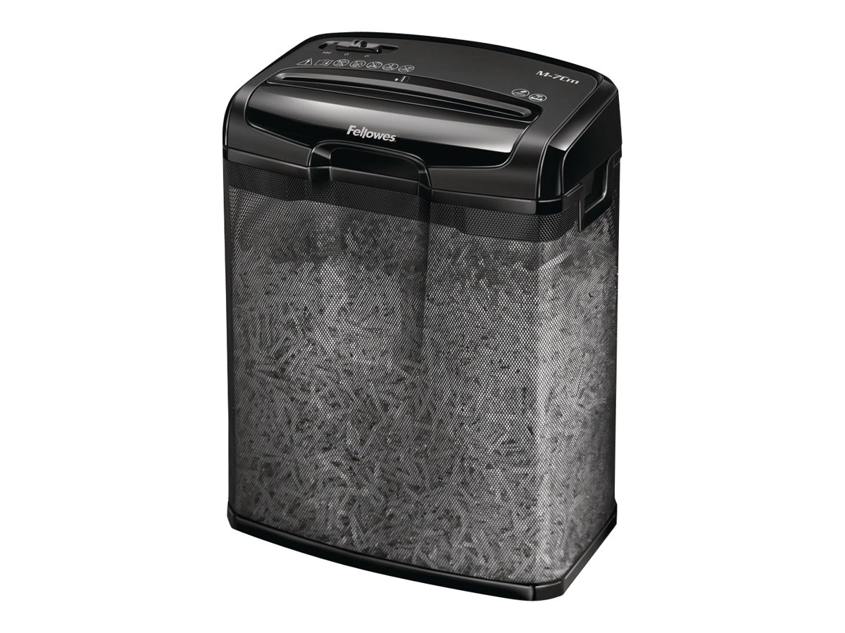 FELLOWES M-7Cm Aktenvernichter Particle-cut shredding Schwarz (4701801)