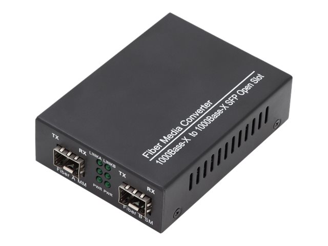 DIGITUS Gigabit Multimode zu Singlemode Medien Konverter SFP zu SFP 155Mbps 1.2