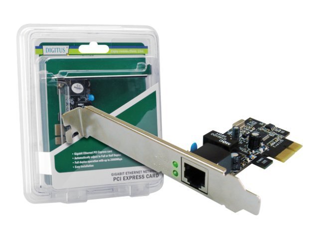 DIGITUS Gigabit PCI Express Card 10/100/1000Mbit Chipsatz RTL8111DL Netzwerkkar