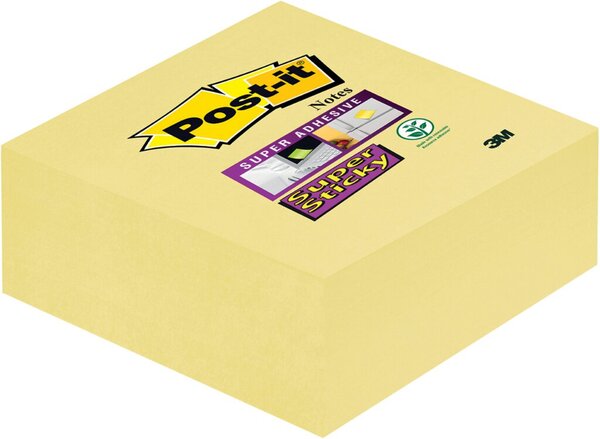 3M Haftnotizwürfel Super Sticky 76 x 45 76 mm B H T gelb 270 Bl. (2014-SCY)