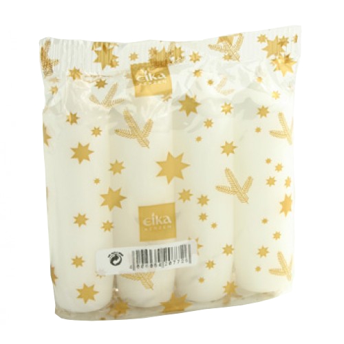 Kerzen Adventskerzen (Typ 12er) 90 x 25 mm, weiß | 4 Stück/Pack nicht durchgefärbt, Brenndauer: ca. 6 h Kerzen Adventskerzen (Typ 12er) 90 x 25 mm, weiß | 4 Stück/Pack nicht durchgefärbt, Brenndauer: ca. 6 h