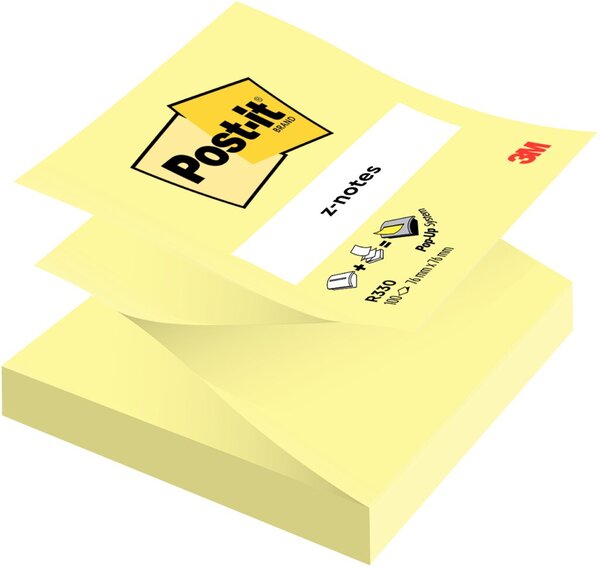 Post-it® Z-Notes Haftnotizen Standard R330 gelb 12 Blöcke
