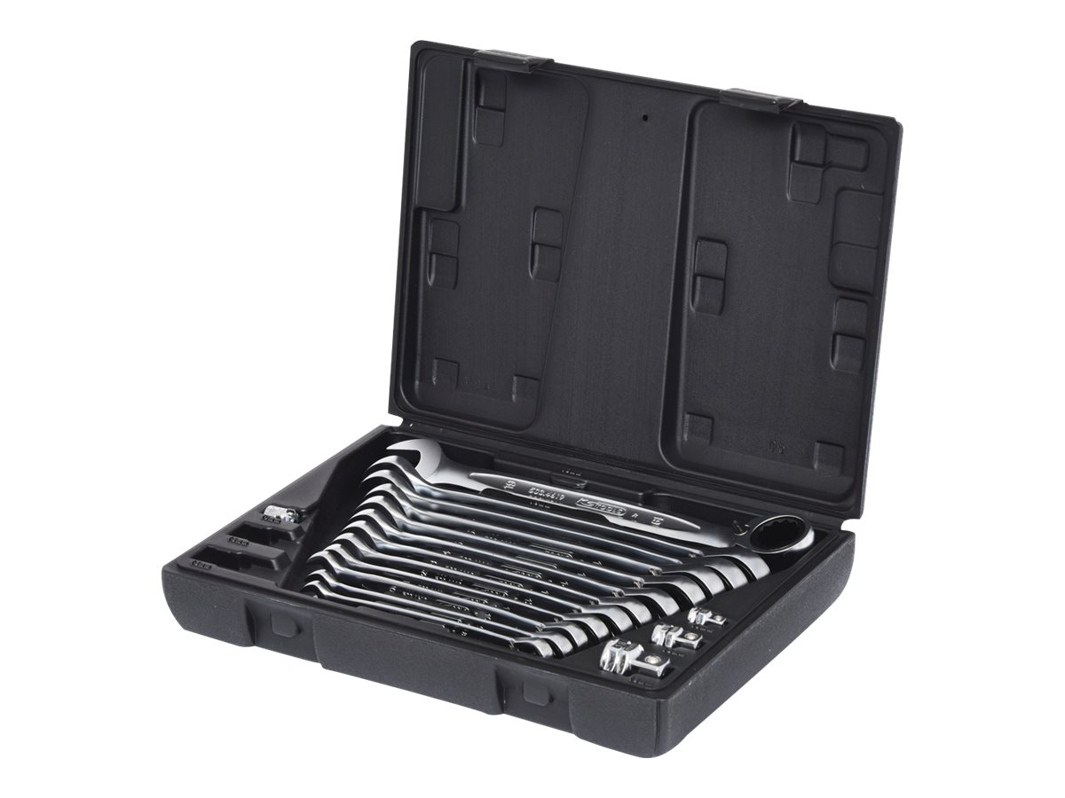 KS TOOLS GEARplus Ratschenringmaulschlüssel-Satz, umschaltbar,16-tlg. (503.4666)