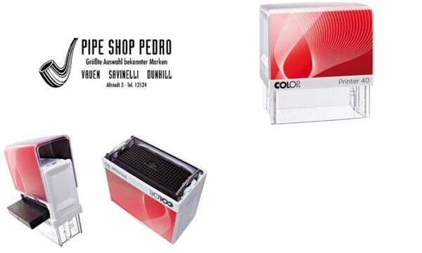 COLOP Textstempel Printer 40, 6-zeilig, mit Gutschein, weiß