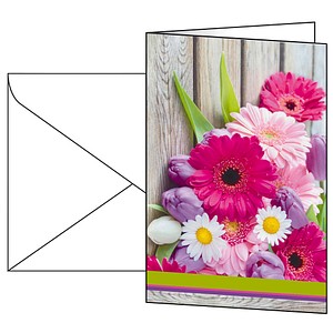 SIGEL Motif Card Coloful - Grußkarten + Umschläge, glänzend - 170 x 230 mm - 22