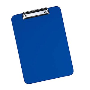 WEDO Klemmbrett, DIN A4, aus ABS-Kunststoff, blau abgerundete Ecken, vernickelt