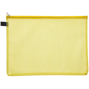 Kleinkrambeutel A4 transparent gelb mit farbigem Reißverschluss