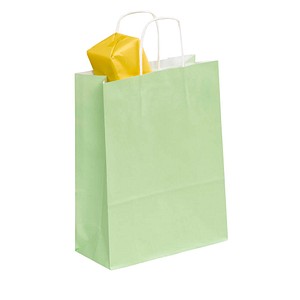 50 VP Tragetaschen Toptwist hellgrün 24,0 x 31,0 cm