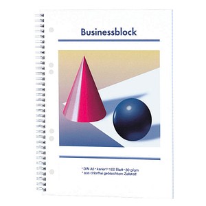 5 Collegeblöcke Kugel und Kegel DIN A5 kariert