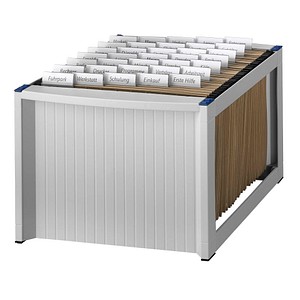 helit Hängeregistraturkorb mit Mappen grau