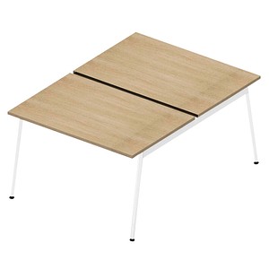 Quadrifoglio Doppelschreibtisch eiche rechteckig 120,0 x 164,0 cm