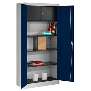 mauser Stahlschrank blau / grau 95,0 x 42,0 x 195,0 cm