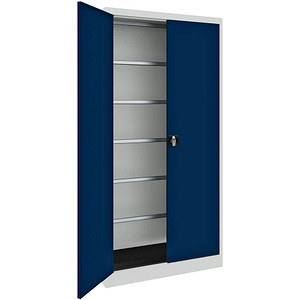 mauser Stahlschrank blau / grau 95,0 x 42,0 x 195,0 cm