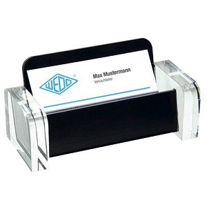 WEDO Visitenkartenhalter "acryl exklusiv", glasklar-schwarz aus Acryl, in Gesch