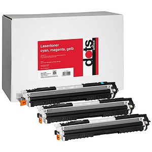 3 dots cyan, magenta, gelb Toner ersetzen HP 3x 126A (CF341A)