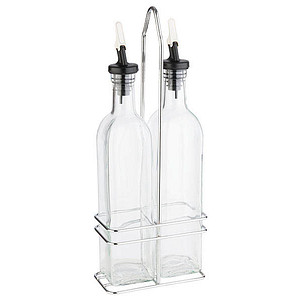 APS Essig- und Öl-Menage, Glas/Edelstahl, 0,5 Liter