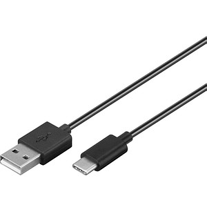WENTRONIC Goobay USB-C Charging and sync Cable 1m Black - su