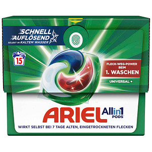 ARIEL Waschmittel Pods All-in-1 Universal+, 15 WL