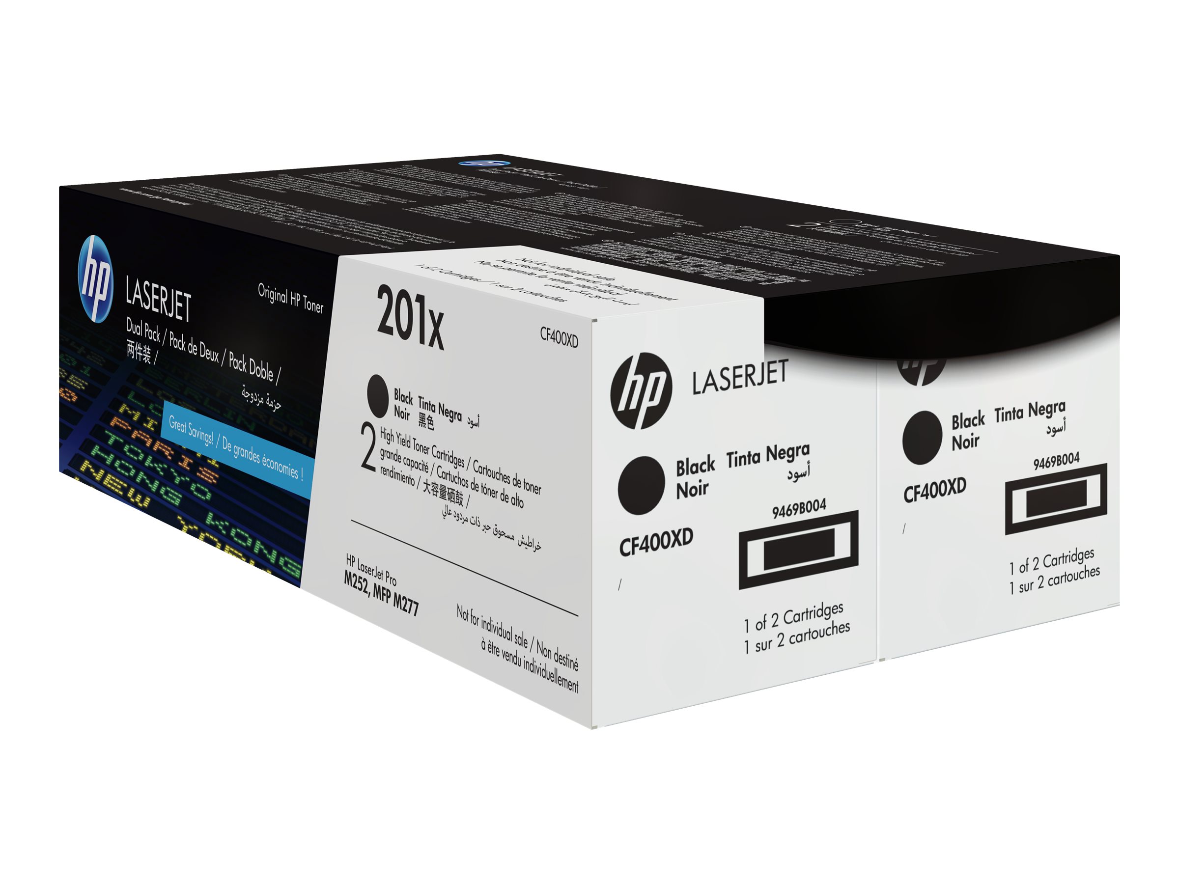 HP 201X 2er Pack Schwarz LaserJet Tonerpatrone (CF400XD)